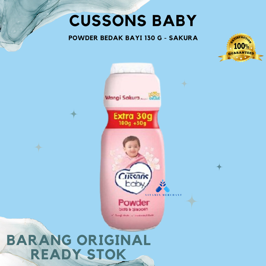 CUSSONS Baby Powder Bedak Bayi 130 g  - Sakura. - Pharma Mart