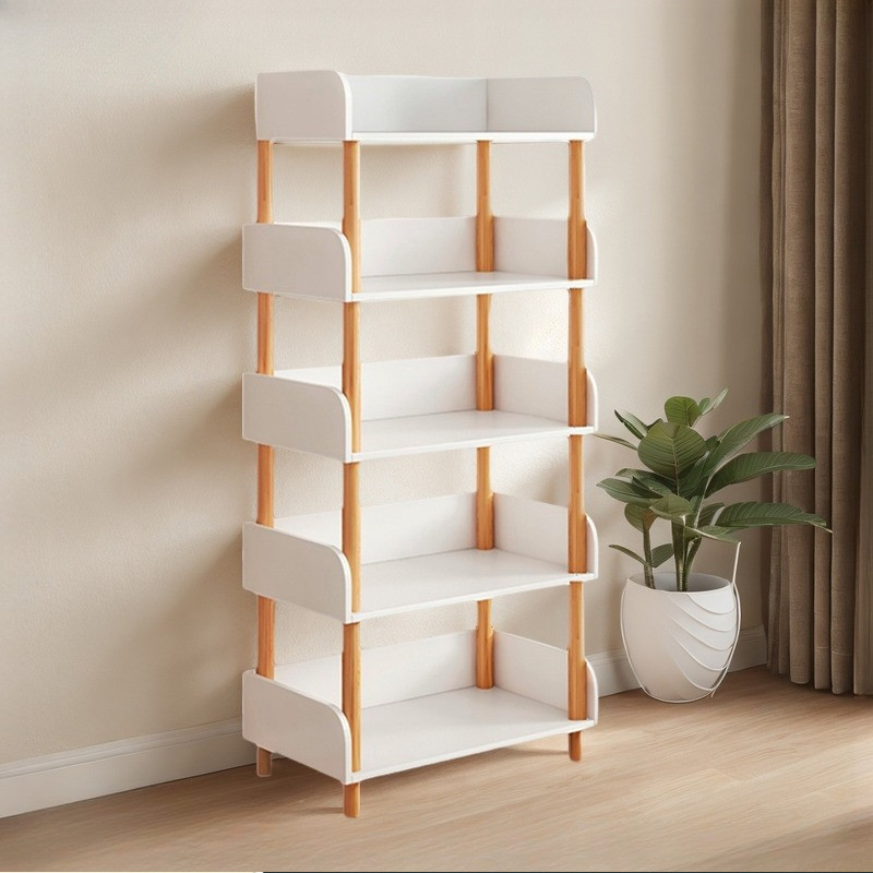 Rak Buku Minimalis 6 Tingkat Rak Makanan Ringan Lemari Buku Kayu Rak Buku Minimalis Kayu