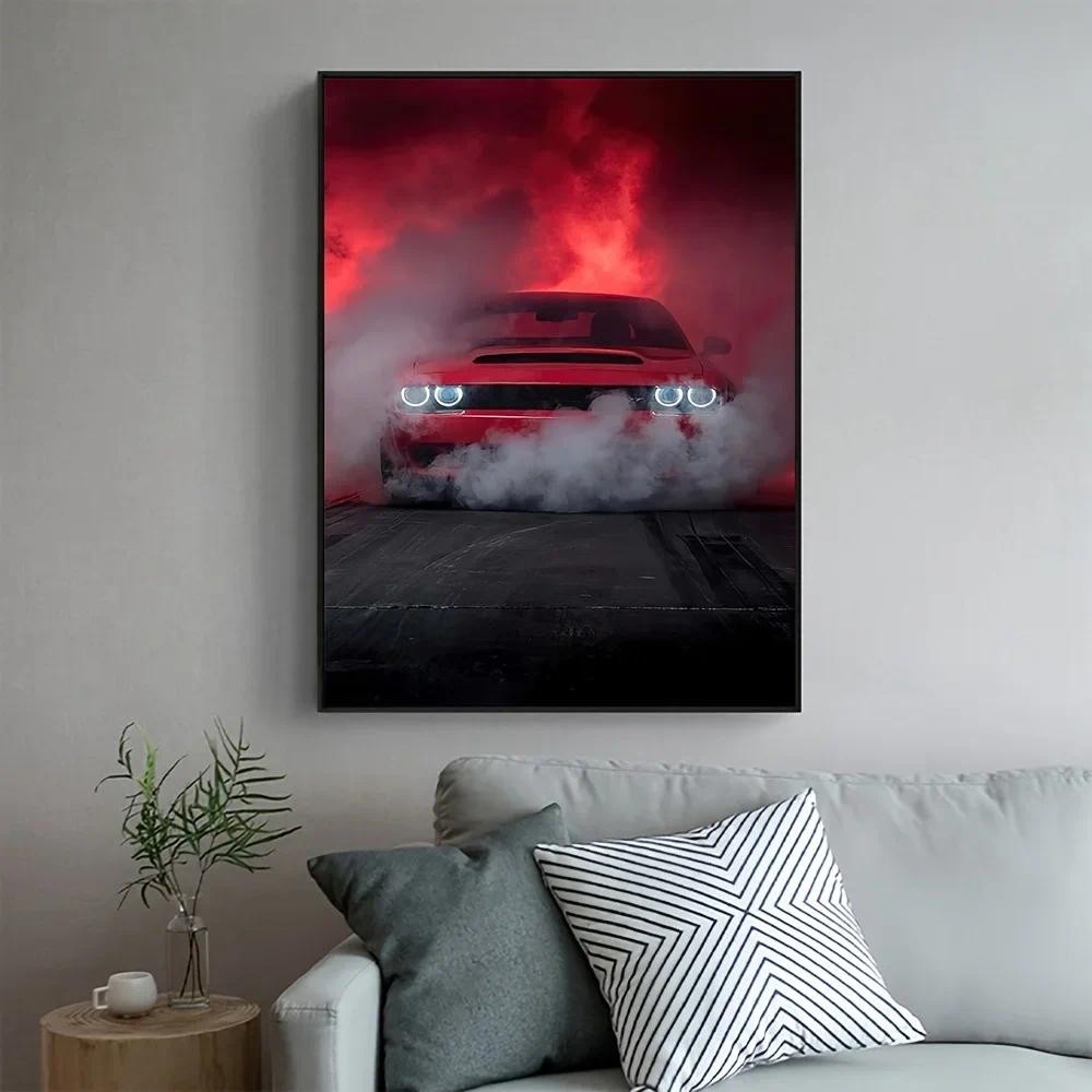 

Modern Minimalist Wall Art Frame American Muscle Sports Car HD Canvas Print Poster Home Living Room Bedroom Decor Racing Gifts