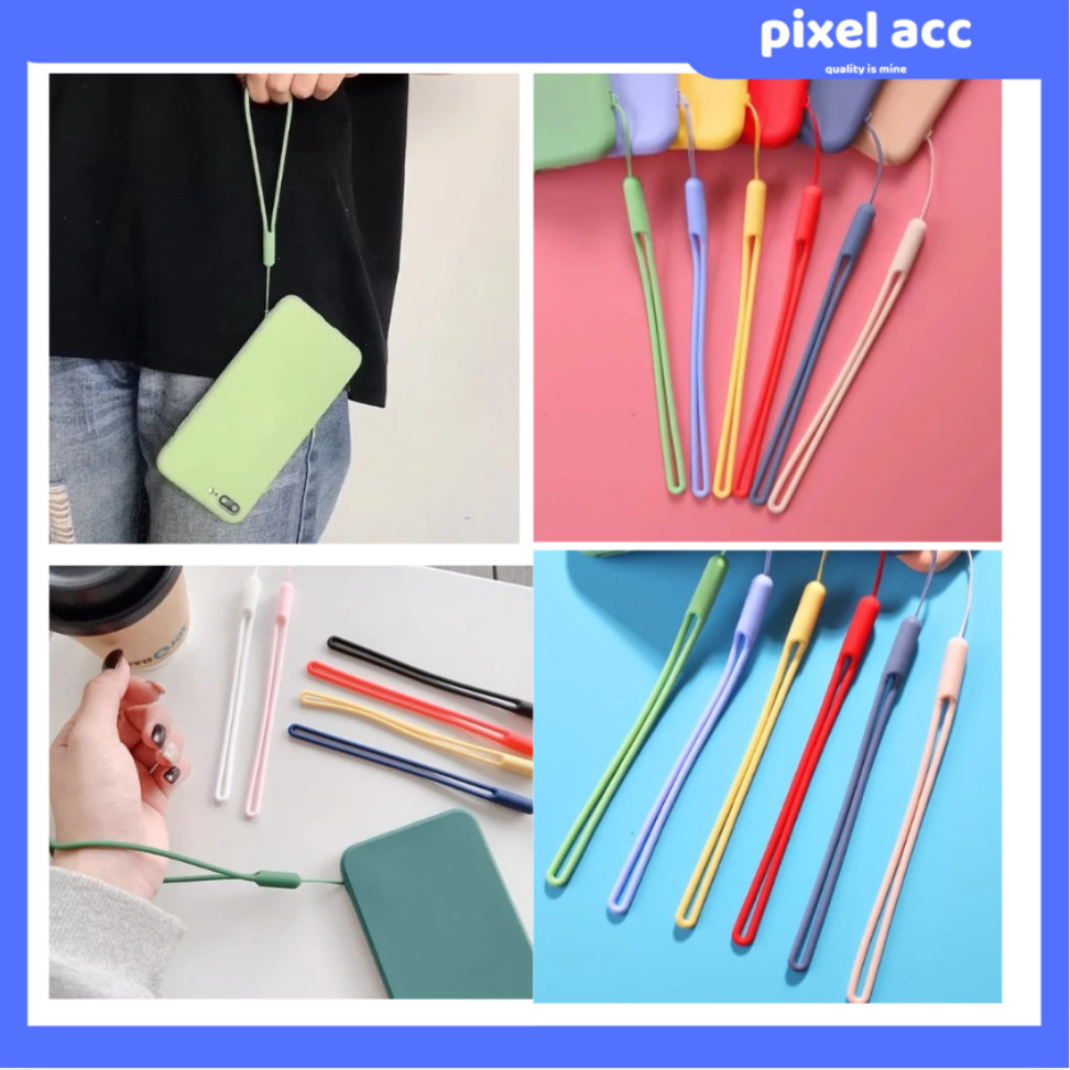Tali Gantungan HP Silikon Lembut Universal | Lanyard Leher Gantungan Ponsel Bahan Lentur | Strap Gan