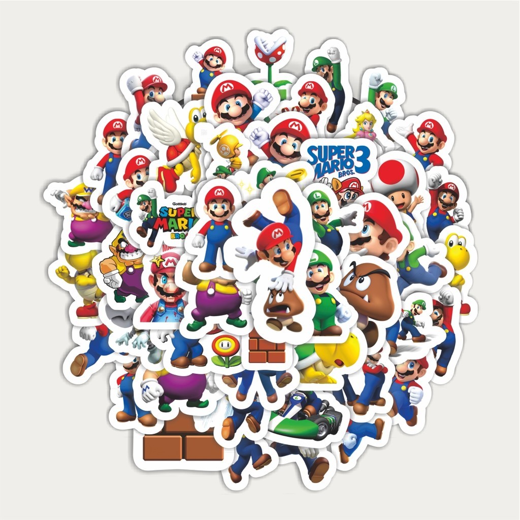 

Sticker Pack Sticker Kartun Super Mario Sticker | Sticker TUMBLR | Stiker LAPTOP KOPER HELM