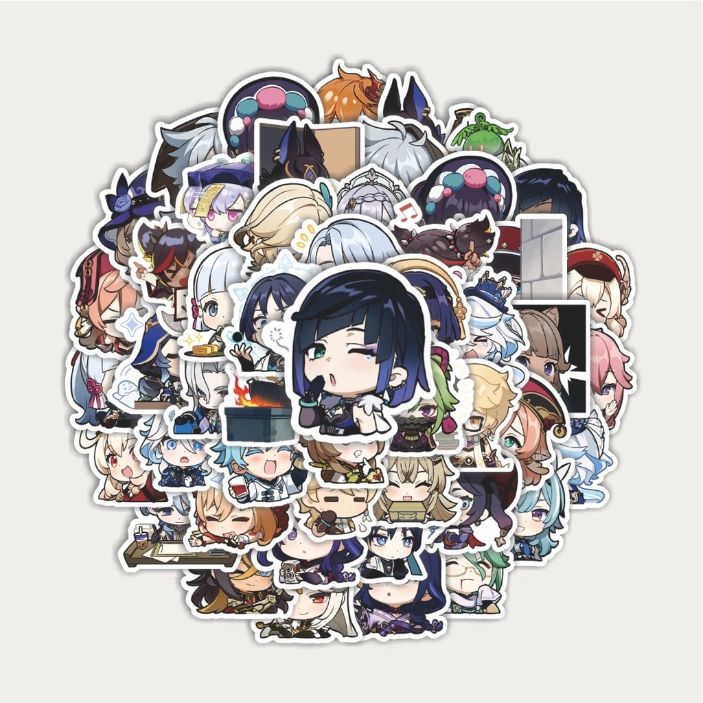 

Sticker Pack Stiker Anime Ghensin Impact Versi 3 | Sticker TUMBLR | Stiker LAPTOP KOPER HELM