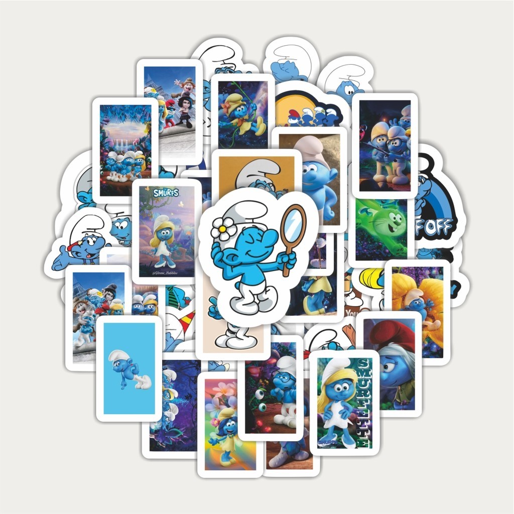 

Sticker Pack Stiker Kartun The Smurf | Sticker TUMBLR | Stiker LAPTOP KOPER HELM