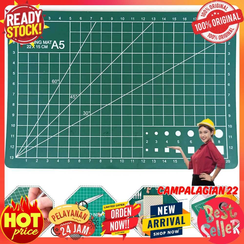 

HUAN MEI Working Pad Cutting Mat Alas Potong Papan Kerja A5 22x15cm - GKSA4
