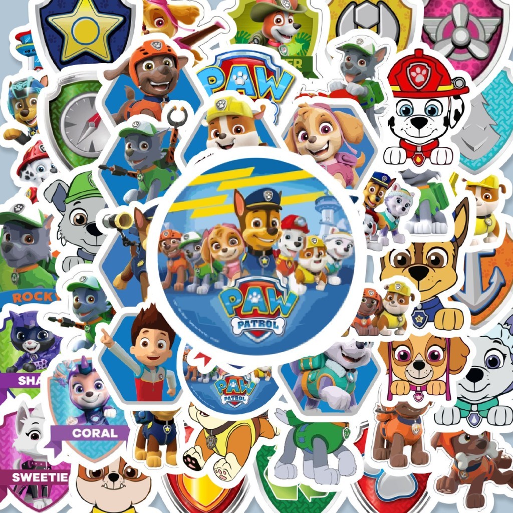 

100PCS Lucu Stiker Kartun Hewan PAW Patrol Stiker Aesthetic Stiker Anti Air Stikers Berperekat Waterproof sticker decal buat Motor Helm Buku Journal Koper Casing HP Laptop Botol Minum Hadiah anak