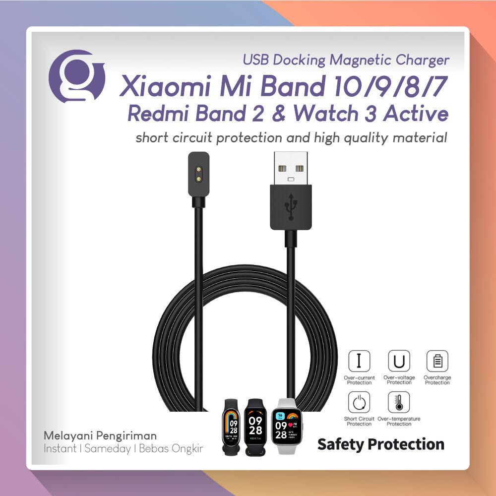 Charger Magnetic Cable Charging Kabel USB 1M for Xiaomi Mi Band 10 / 9 / PRO / 8 / 8 9 ACTIVE / Redm