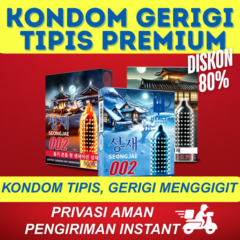 Kondom Tipis Bergerigi Tebal Extra Gesekan - Privasi Aman 100%