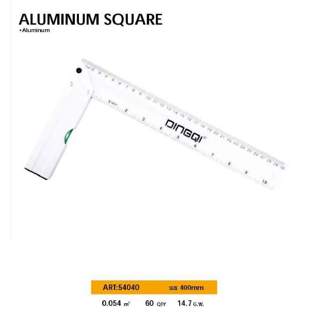 DINGQI Siku Tukang Waterpas Siku Aluminium Square 54030 54040