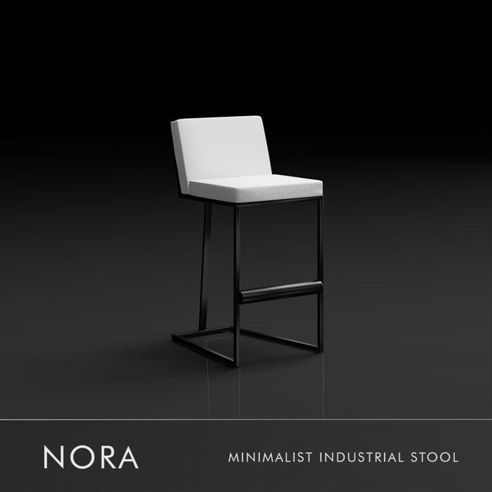 NORA - Bar Stool / Kursi Bar Cafe | XIONCO - Putih