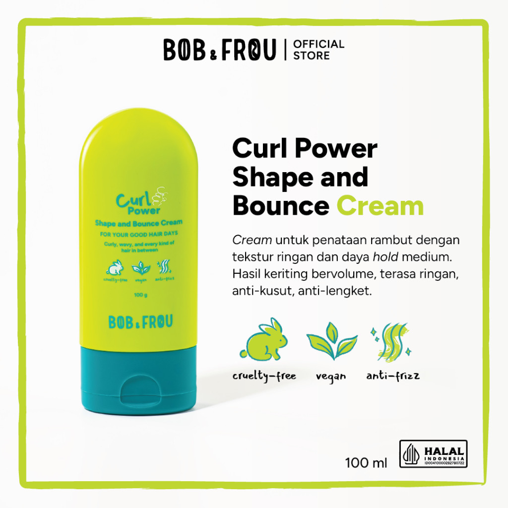 BOB & FROU - Curl Power Shape And Bounce Cream - 100g - Curl Cream