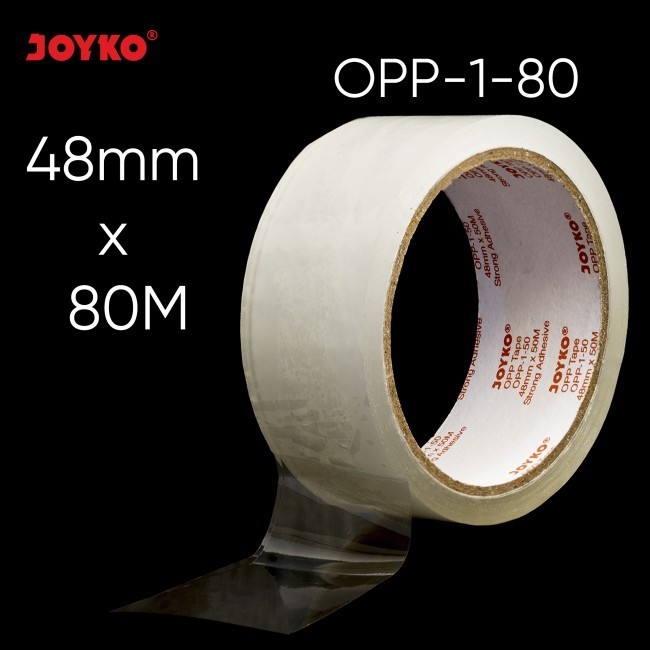 

JOYKO Lakban Bening OPP Tape 48mm x 80M Transparent Clear 87 Yard