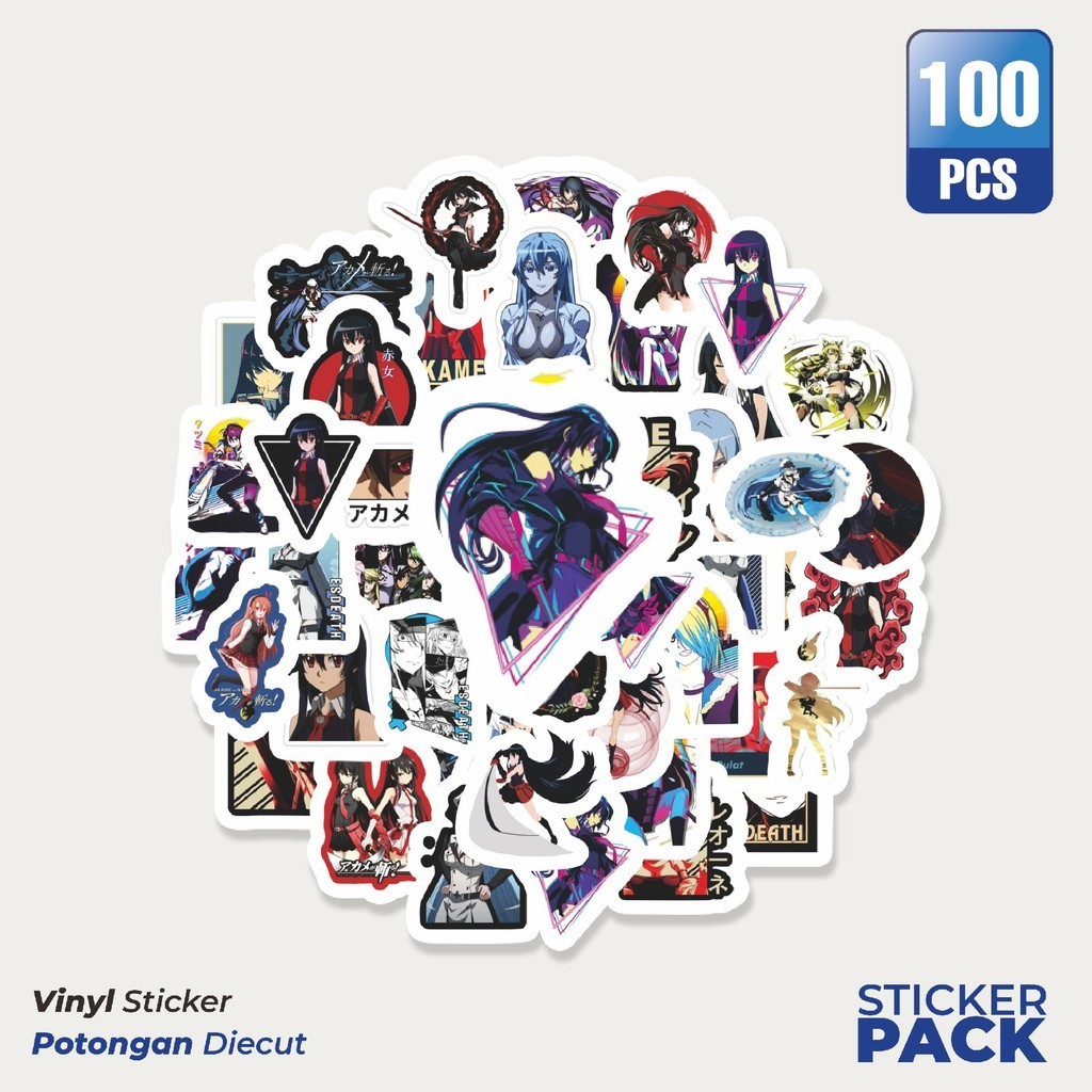 

Stiker Vinyl Stiker Anime Akame Ga Kill Waterproof Aesthetic- Untuk Laptop, Motor, dan Helm - Paper Stationery Pack