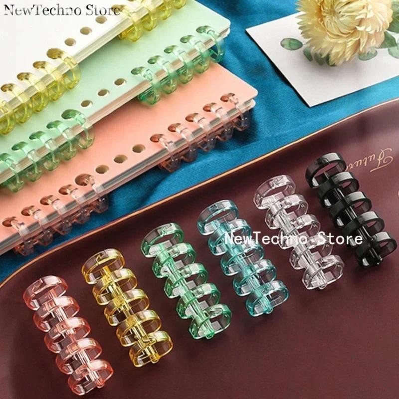 

10 Pcs 5 Holes Circles Ring Binding Ring for Loose-leaf Notebook Binder Album Scrapbook Paper Files Spiral Binding Clips