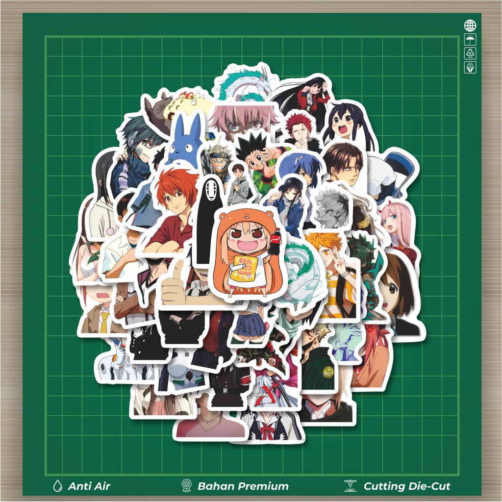 

HOT 50 PCS STIKER Stiker Kartun Anime Jepang Stiker Fashion Cars Decal Dingin Kartu Album Custom Vinyl Anti Air- Sticker Aesthetic Buku Journal Koper Casing HP Tablet Laptop Helm Motor Botol Minum