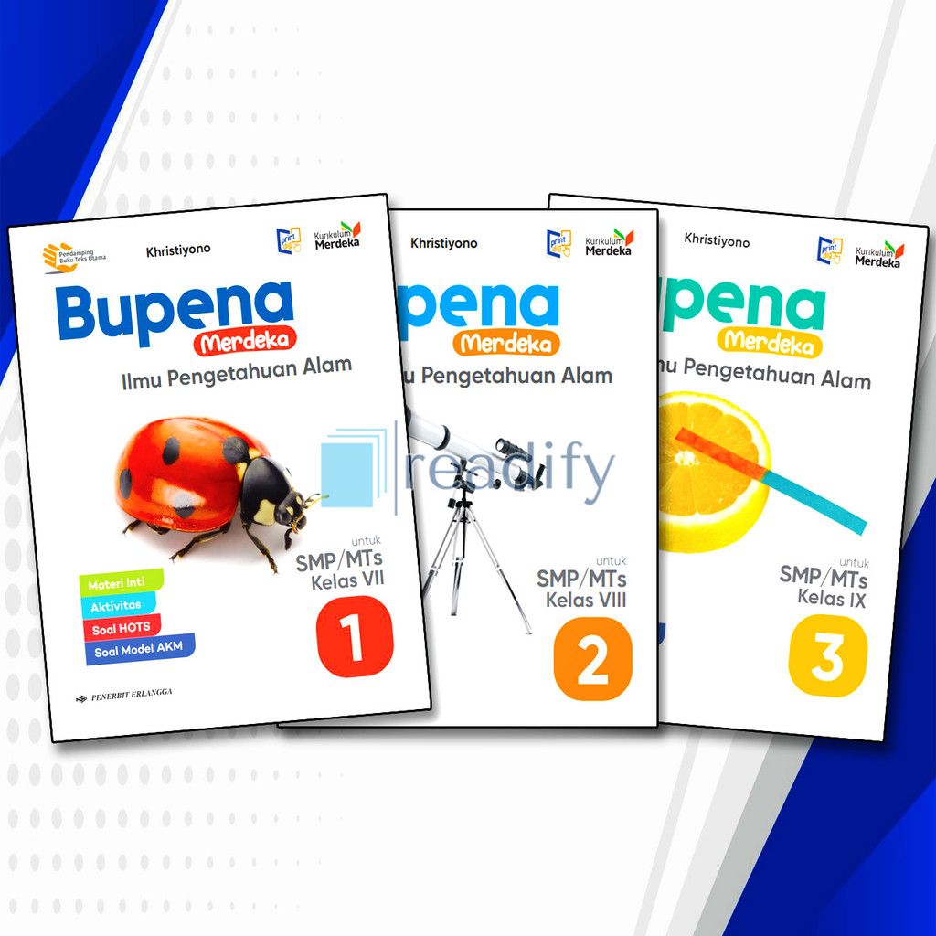 Bupena IPA Kelas 7 8 9 SMP/MTs Erlangga Kurikulum Merdeka Revisi Terbaru