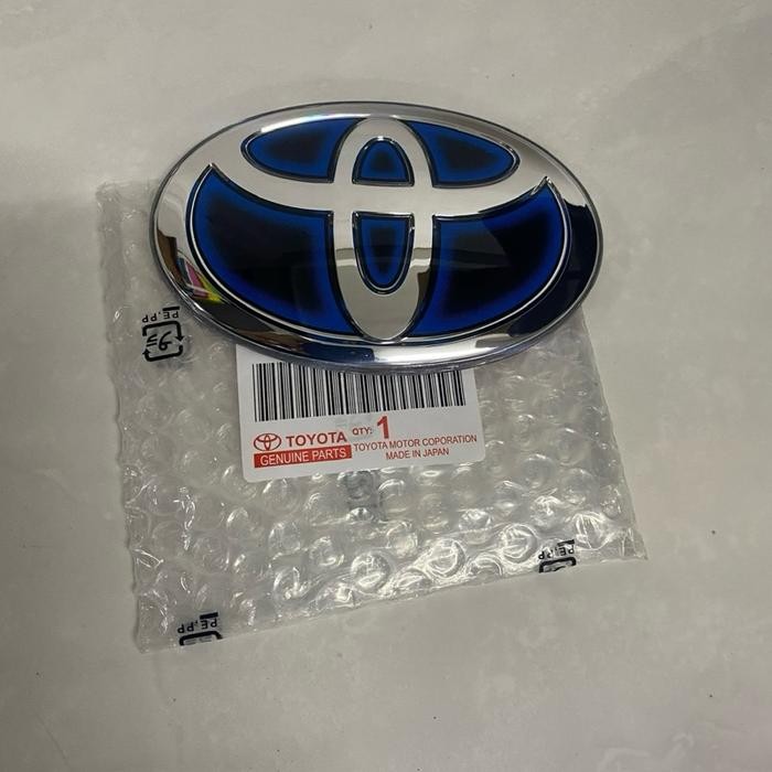 Emblem Hybrid logo Toyota Sienta JDM blue gradation glass look glossy - Depan