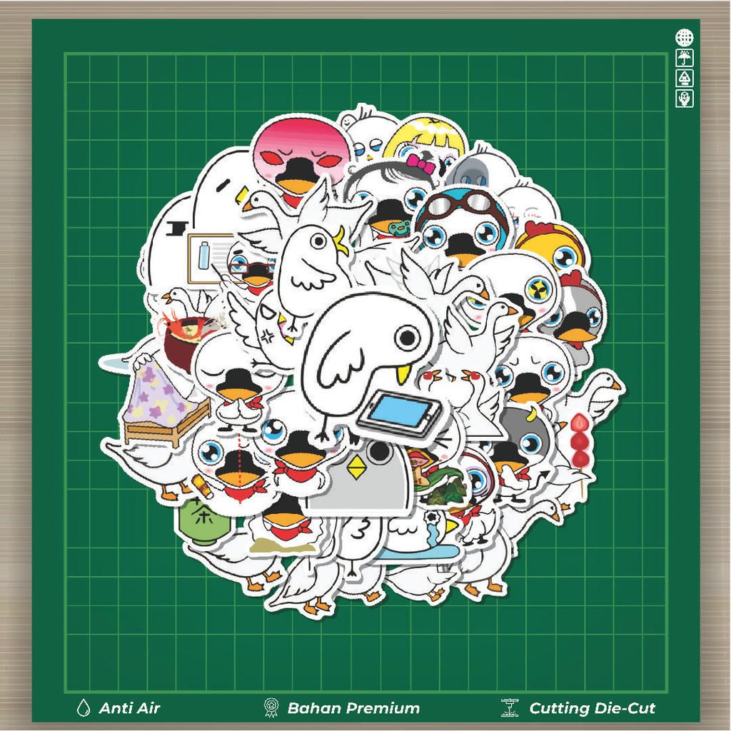 

HOT 50 PCS STIKER Stiker Hewan Burung Angsa Stiker Fashion Cars Decal Dingin Kartu Album Custom Vinyl Anti Air- Sticker Aesthetic Buku Journal Koper Casing HP Tablet Laptop Helm Motor Botol Minum