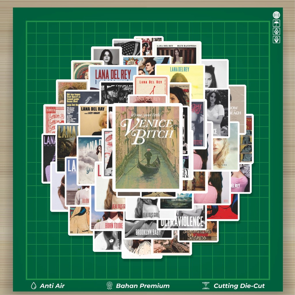 

HOT 50 PCS STIKER Stiker Album Musik Lana Del Rey Stiker Fashion Cars Decal Dingin Kartu Album Custom Vinyl Anti Air- Sticker Aesthetic Buku Journal Koper Casing HP Tablet Laptop Helm Motor Botol Minum