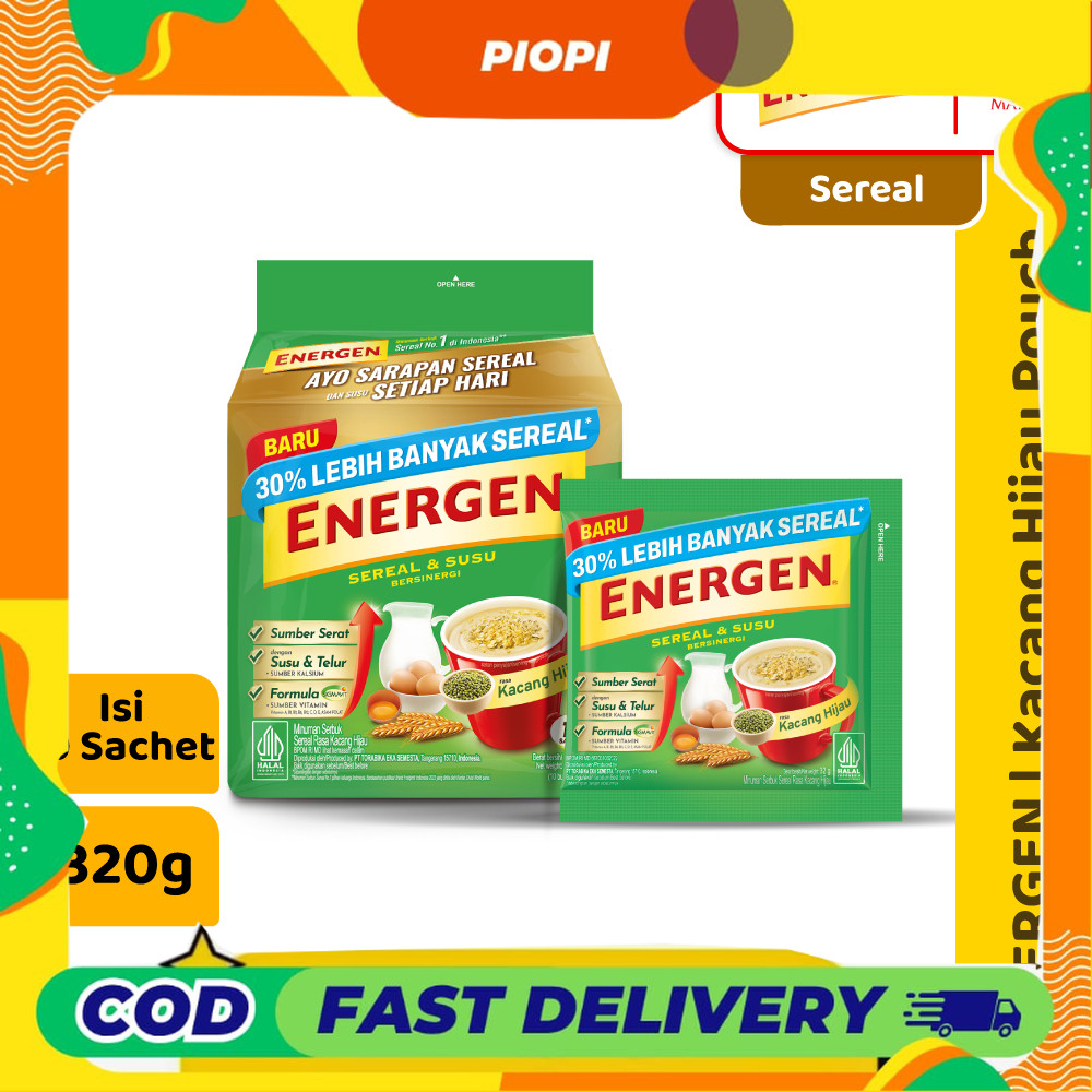 

PIOPI Energen Kacang Hijau Pouch 10 Sachet Nutrisi Lengkap