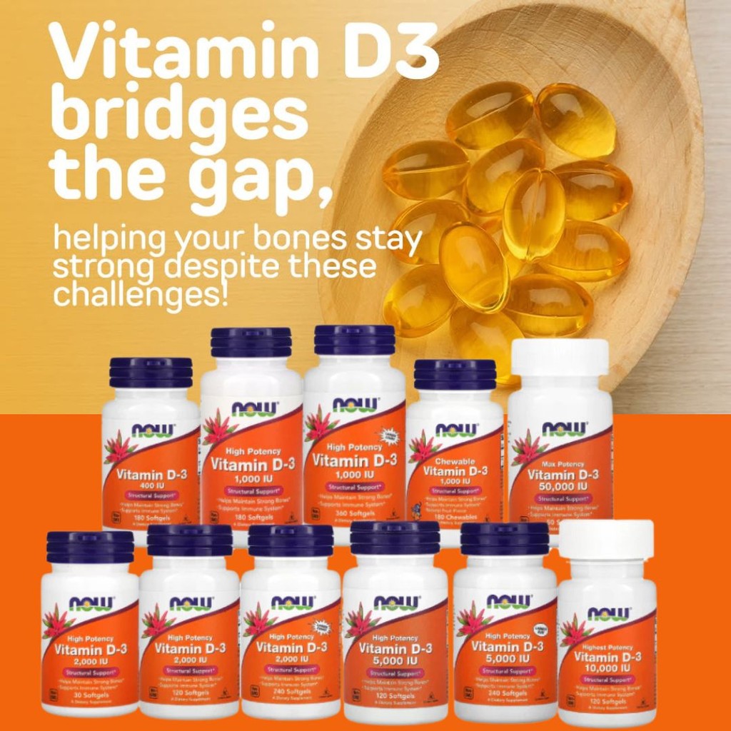 Now Vitamin D3 D SILAHKAN PILIH VARIAN  1000 iu 2000 iu 5000 iu 10.000 iu 10000 iu D3k2 D3 K2 Origin