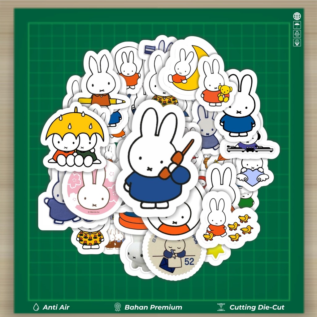 

HOT 50 PCS STIKER Stiker Kartun Miffy Stiker Fashion Cars Decal Dingin Kartu Album Custom Vinyl Anti Air- Sticker Aesthetic Buku Journal Koper Casing HP Tablet Laptop Helm Motor Botol Minum