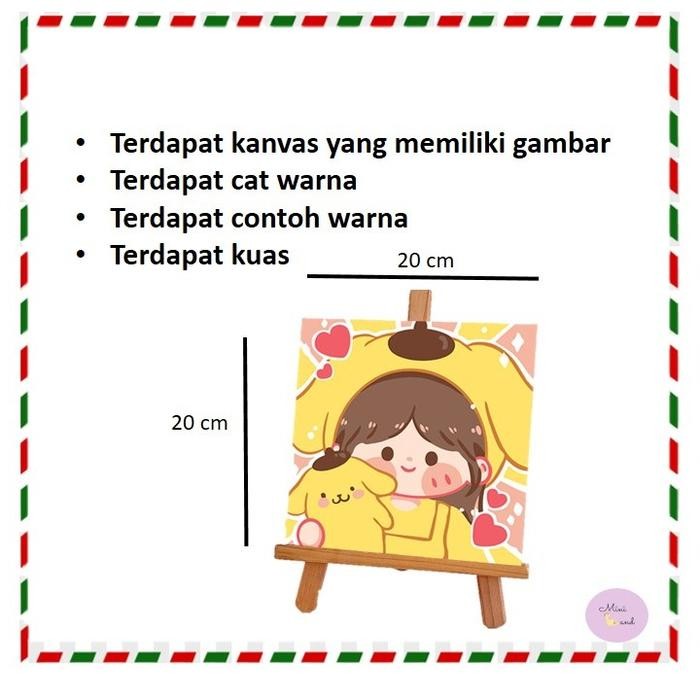 

Canvas Painting by Number/ Melukis Mewarnai Kanvas Anak/ DIY Painting Digital/ Satu Set Peralatan Melukis Anak - Pompurin