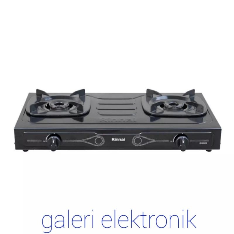 Kompor Gas Rinnai 2 Tungku Hitam RI 202S Ceflon Hemat Gas
