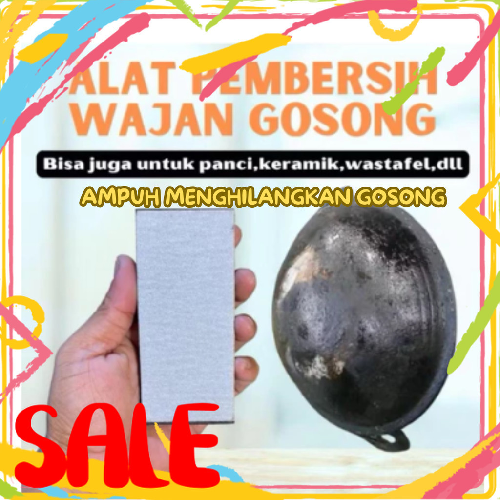 Spon Wajan Gosong Sikat Wajan Panci Gosong Gosokan Wajan Panci Gosong Penghilang Panci Hitam Gosong 