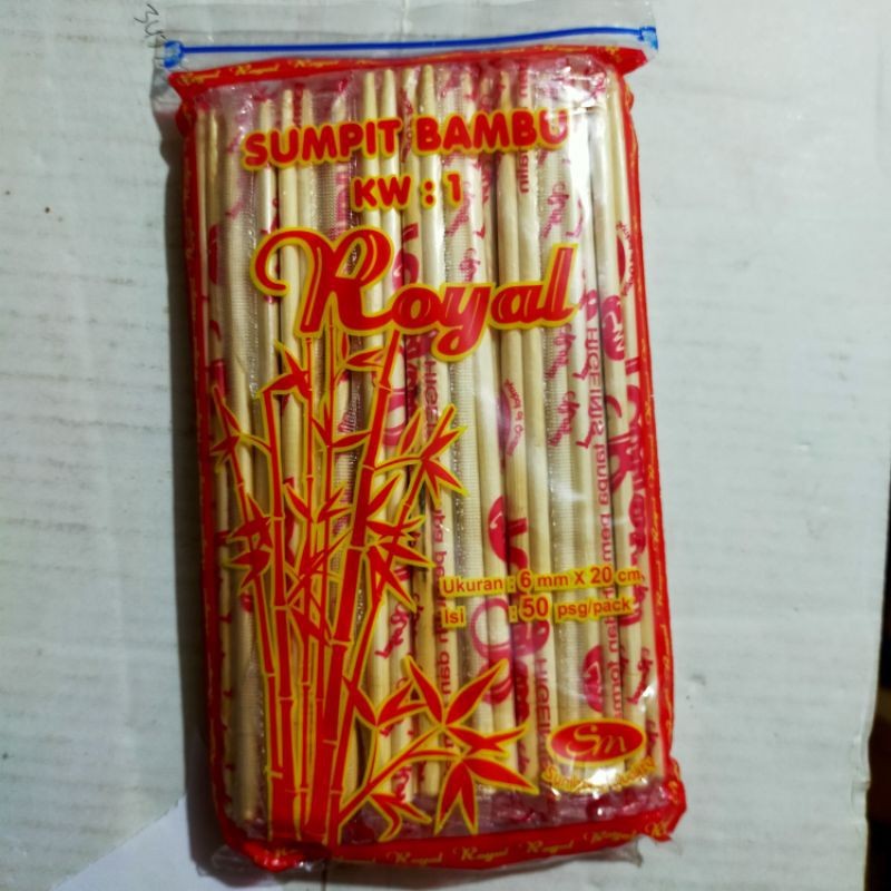 sumpit bambu isi 50 pcs sumpit bambu