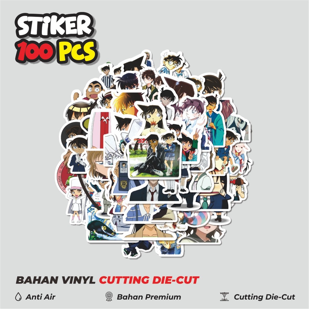 

Terbaru! 50 pcs Stiker Anime Detective Conan V4 Dekorasi Lucu Kreatif untuk Notebook, Skateboard, HP