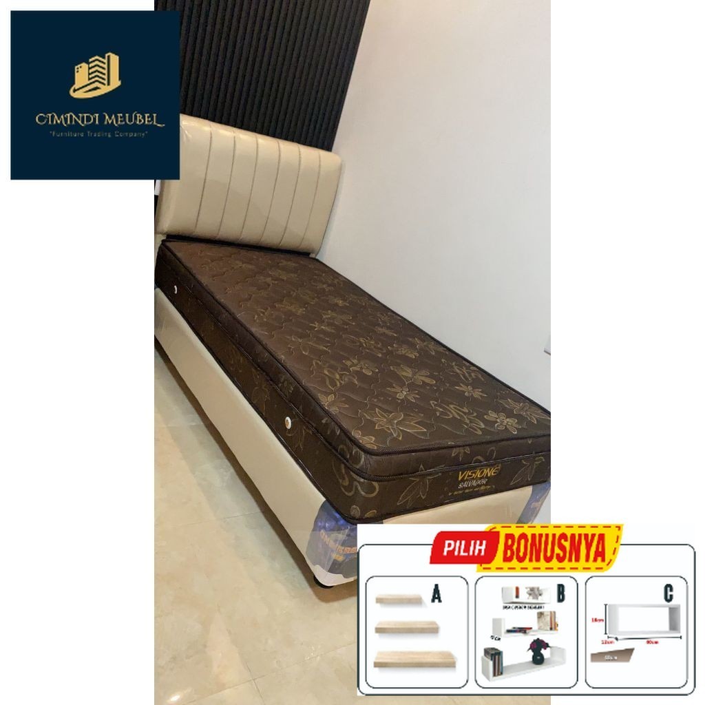 Springbed set ukuran 120/140/160/180 minimalis elegant matras springbed divan minimalis