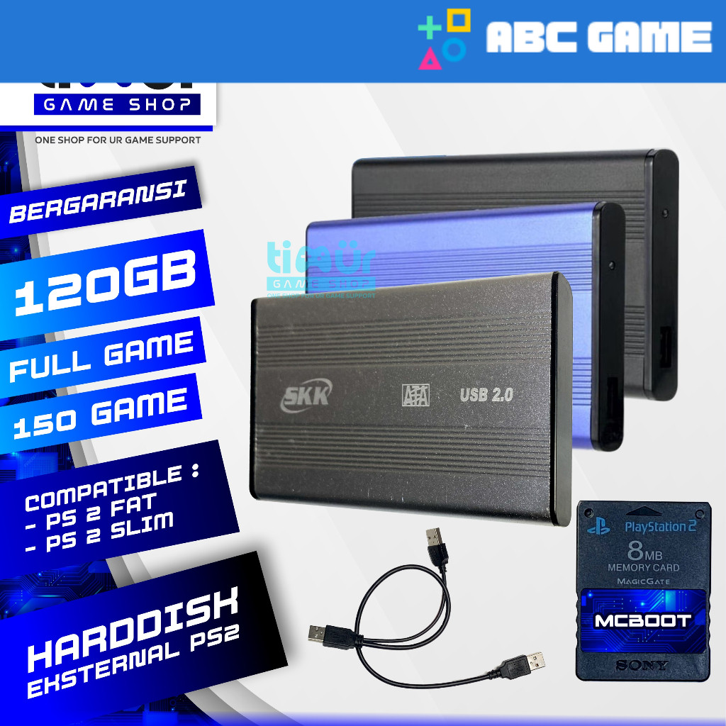 Harddisk Hardisk Eksternal Luar PS2 Support Semua PS2 120GB