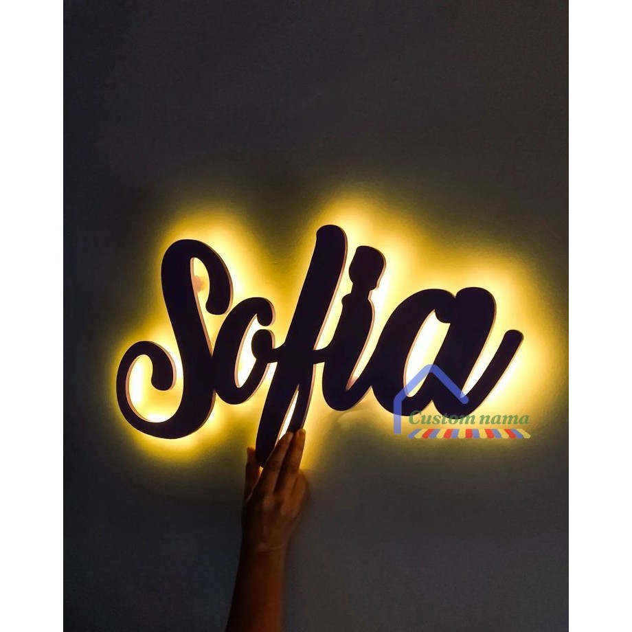 Kastem huruf timbul CUSTOM NAMA HURUF TIMBUL NYALA NAMA CAFE KASTEM HURUF DEKOR 4-7 Huruf