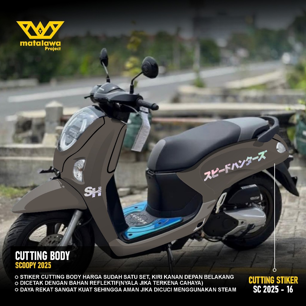 Sticker Cutting All Body Scoopy Stiker Timbul Full Set Terbaru 2025 Stiker bukan Full Body 16