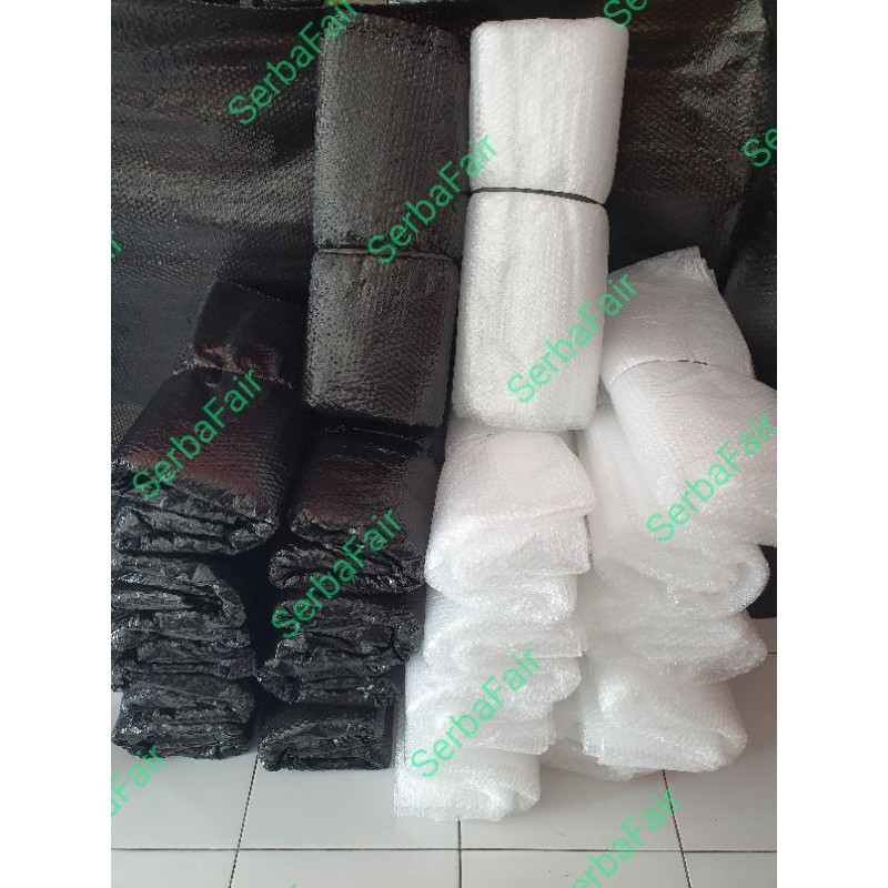 

bubble wrap bening / hitam spek 5m x 1.25m bubble wrap tebal bandung