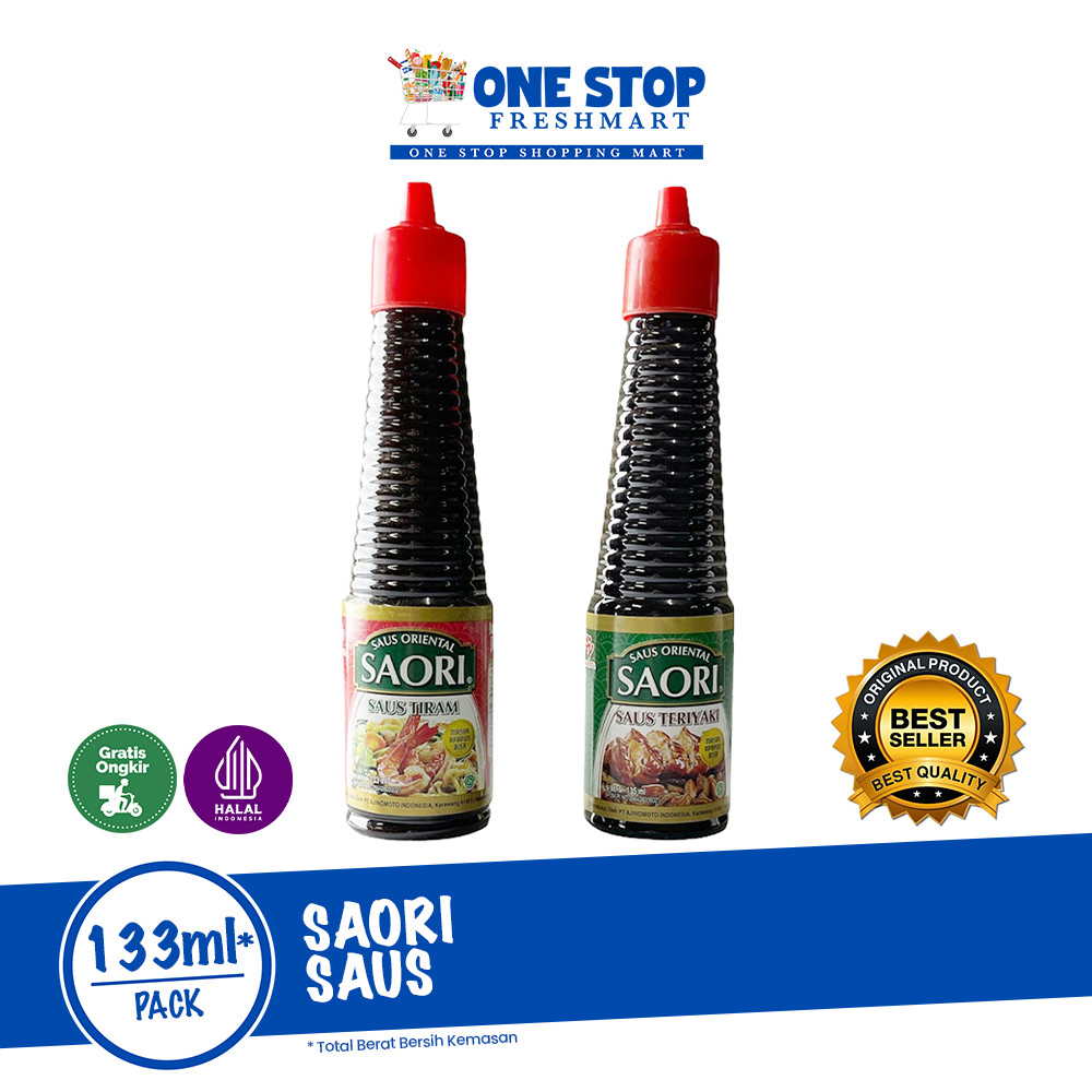 

SAORI SAUS TIRAM 133ML / SAORI SAUS TERIYAKI 135ML