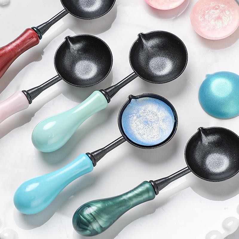 

Wax Seal Stamp Non-Stick Spoon Fire Paint Wax Particle Melting Spoons Firing Stamp For Wedding Nvelopes Scrapbooking Crafts Tool