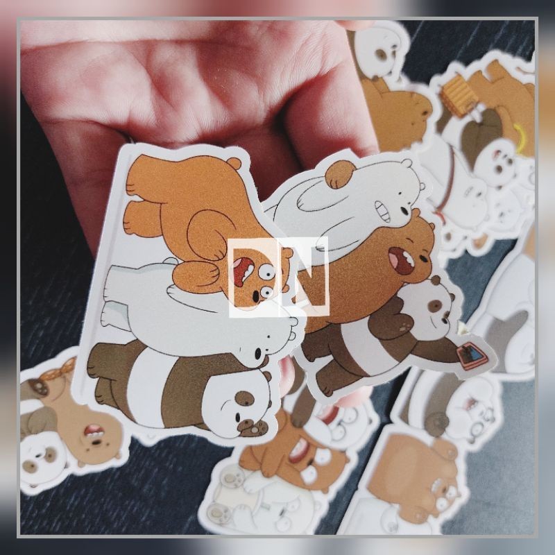 

STIKER KERTAS BEARS STICKER GLOSSY KARAKTER BEARS CUTE ISI 13 PCS PRINTING MURAH