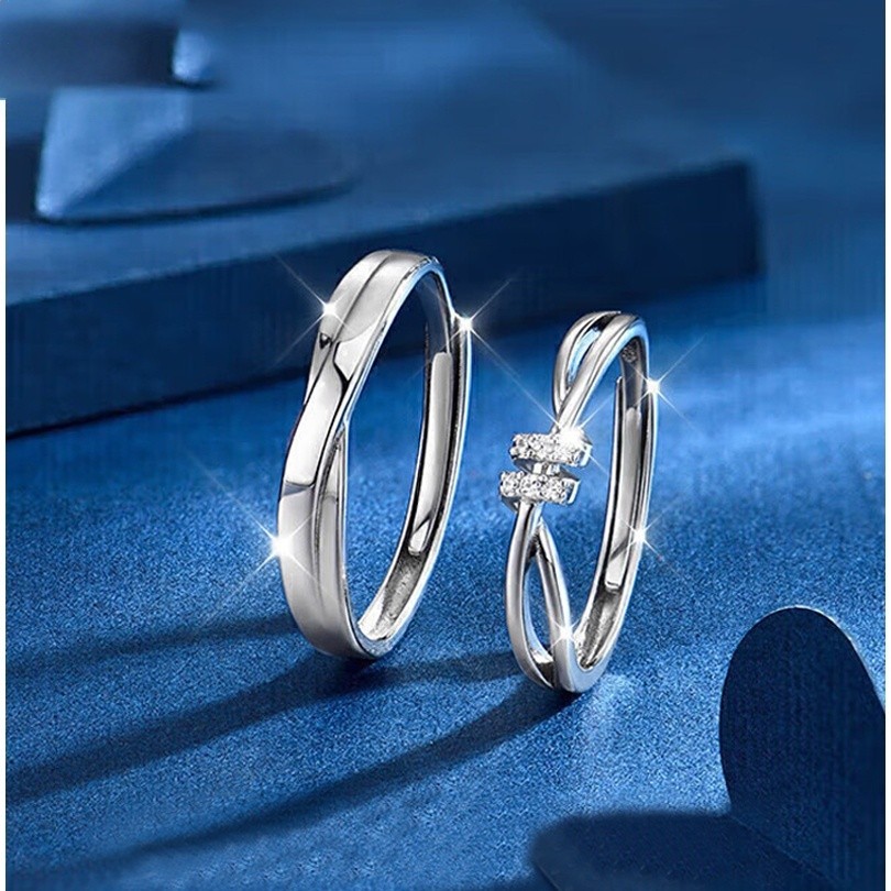 Cincin couple  terbaru Simpel dan Fashionable hadia pacaran Surprise Cincin Couple Silver Nikah | La