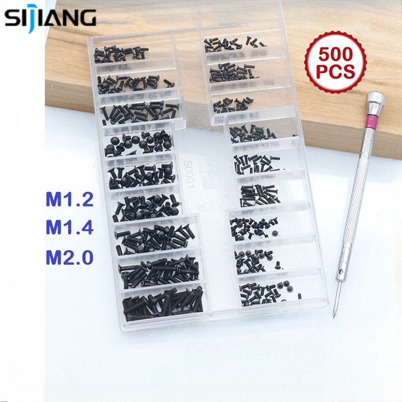 SIJIANG 18 Jenis Baut HP 500pcs Set/Sekrup Mini Reparasi/Kit Baut Laptop & Jam Tangan/baut Kacamata 
