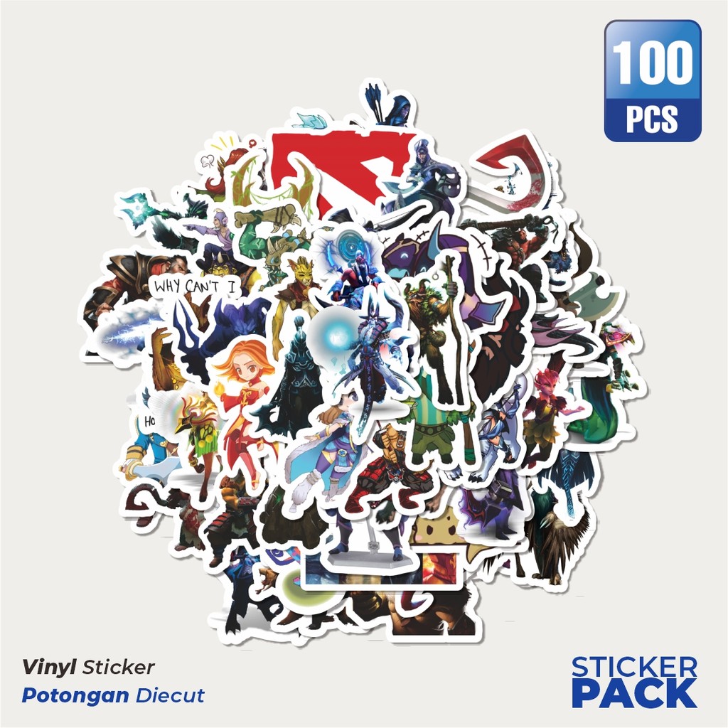 

Super Hemat! 100 PCS Stiker Defend Of The Ancient - DOTA Series 2 Waterproof Aesthetic- Untuk Laptop, Motor, dan Helm - Paper Stationery Pack