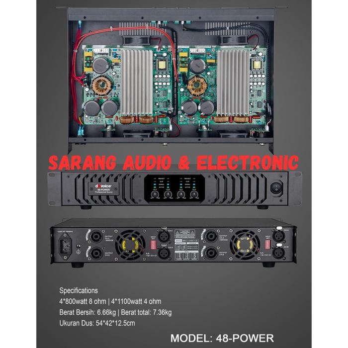 Power Amplifier dB Voice 48 Power Original 48Power Class D 4 Channel