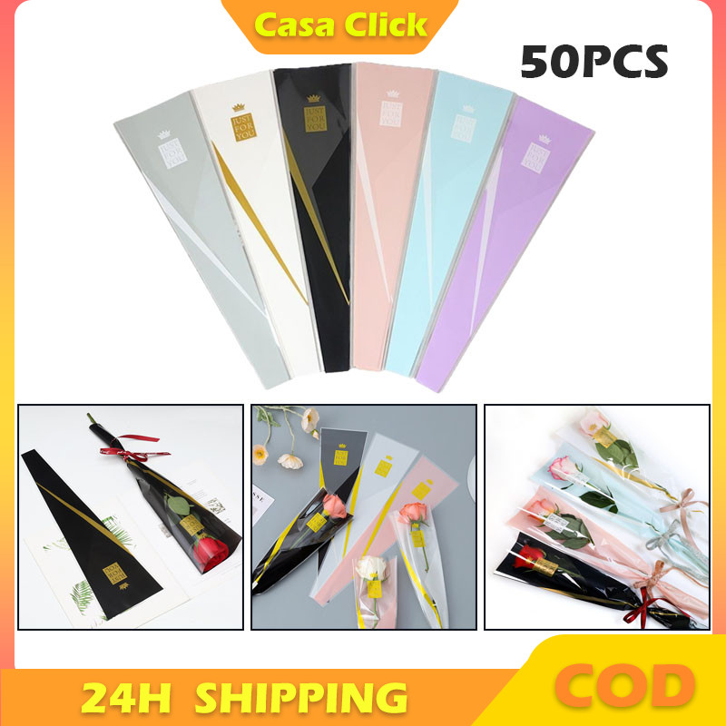 

(Hanya Jual Plastik Saja Tanpa Bunga Dan Pita) Single Flower Rose Packing Selves/Bunga Mawar Bungkus Plastik