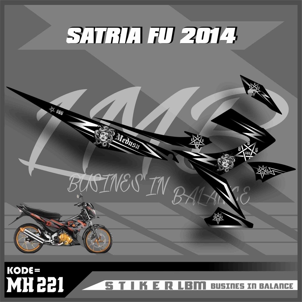 STRIPING STICKER SATRIA FU 2014 VARIASI MEDUSA
