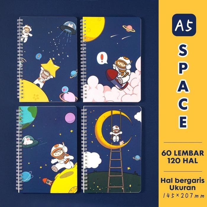 

Paus Biru - Buku Tulis A5 Cute Lucu Notebook Mini Alat Tulis Sekolah Anak Kartun Stationery Aesthetic - A5-5