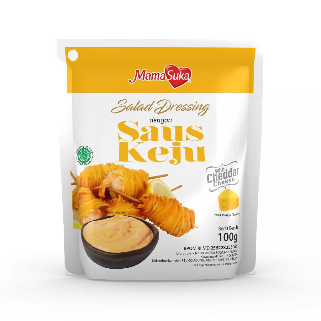 

Mamasuka Salad Dressing Saus Keju 100gr With Cheddar Cheese