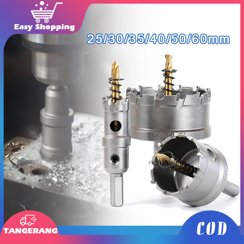 Mata Bor Hole Saw Mata Bor Lubang Besi Holesaw Carbide TCT Mata Bor 25mm-60mm Untuk Stailess Baja Pe