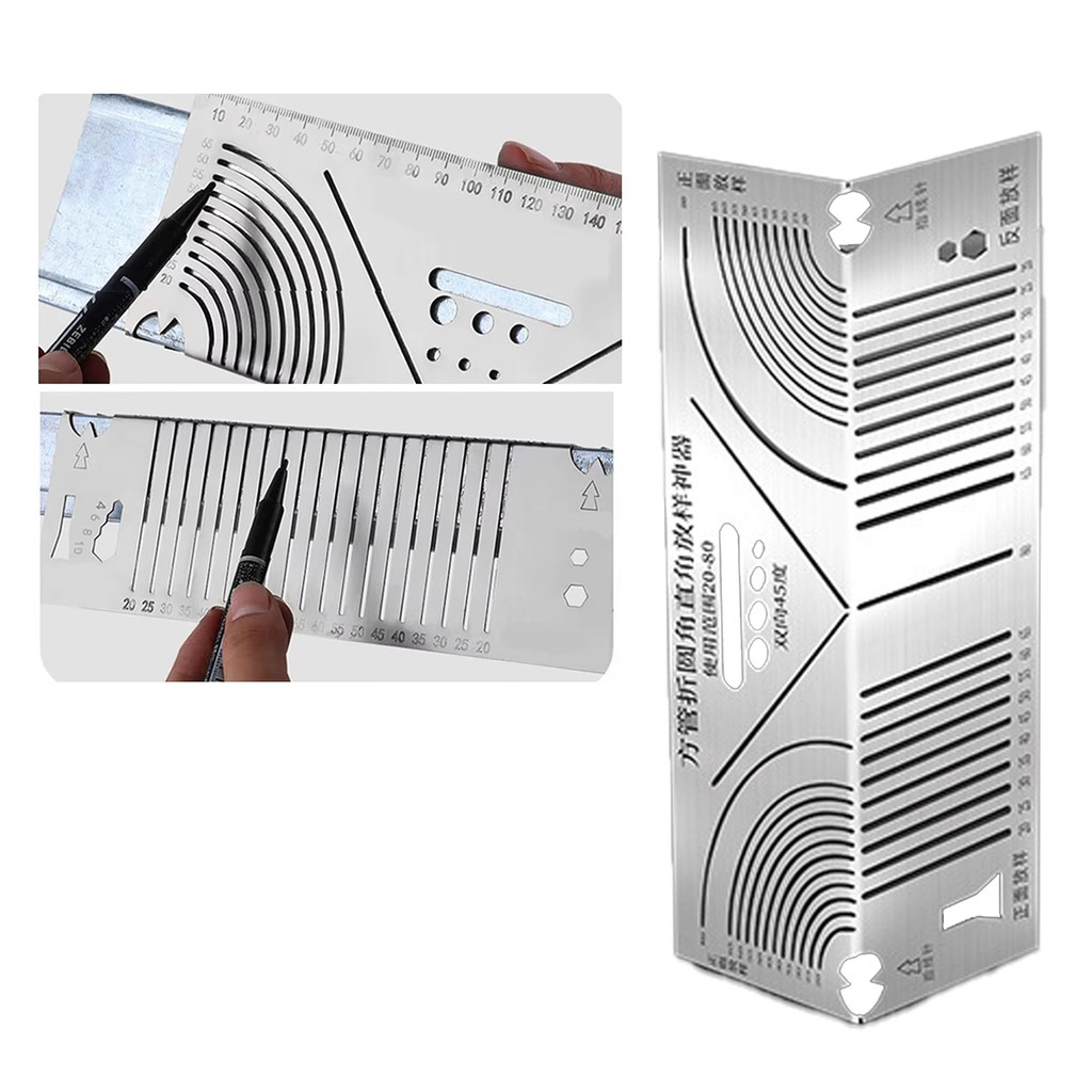 

penggaris busur Perak / Penggaris Penandaan Busur untuk Tandai busur / penggaris presisi - S/M