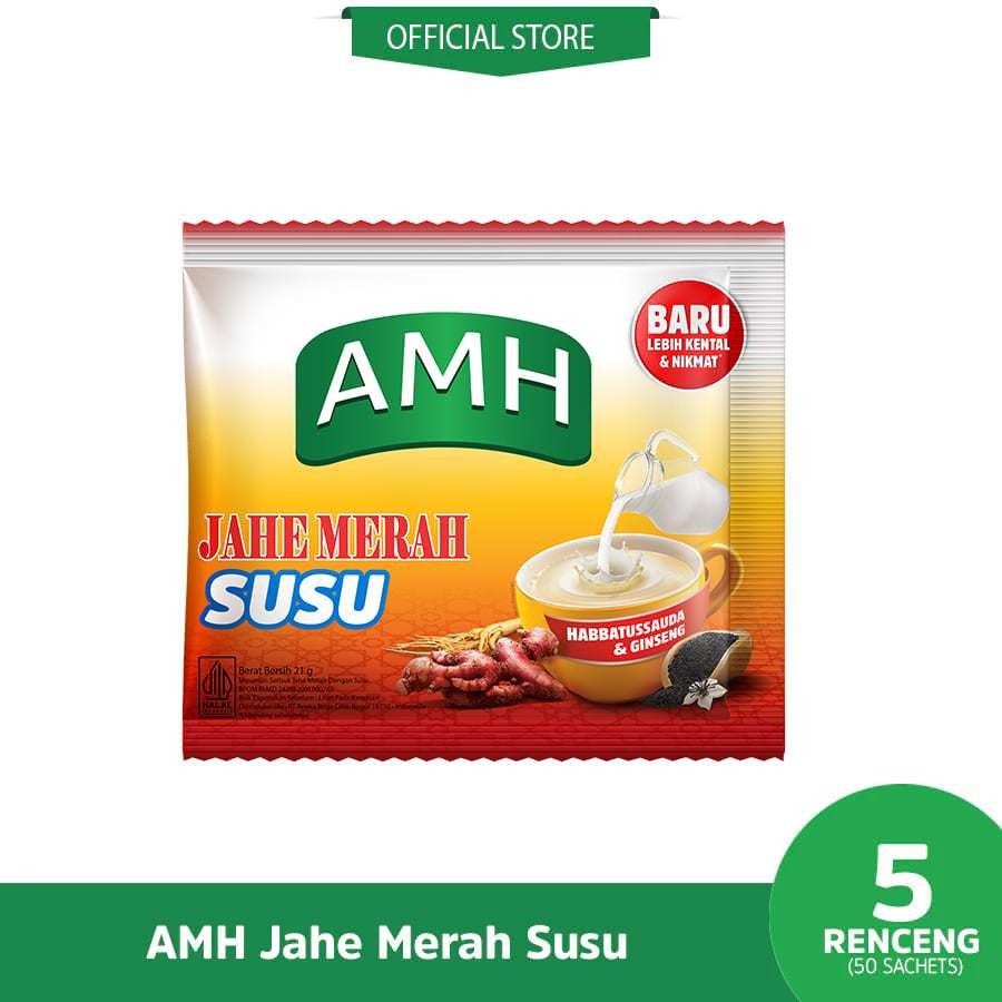 

Paket AMH Susu Jahe Merah 5 Renceng Herbal