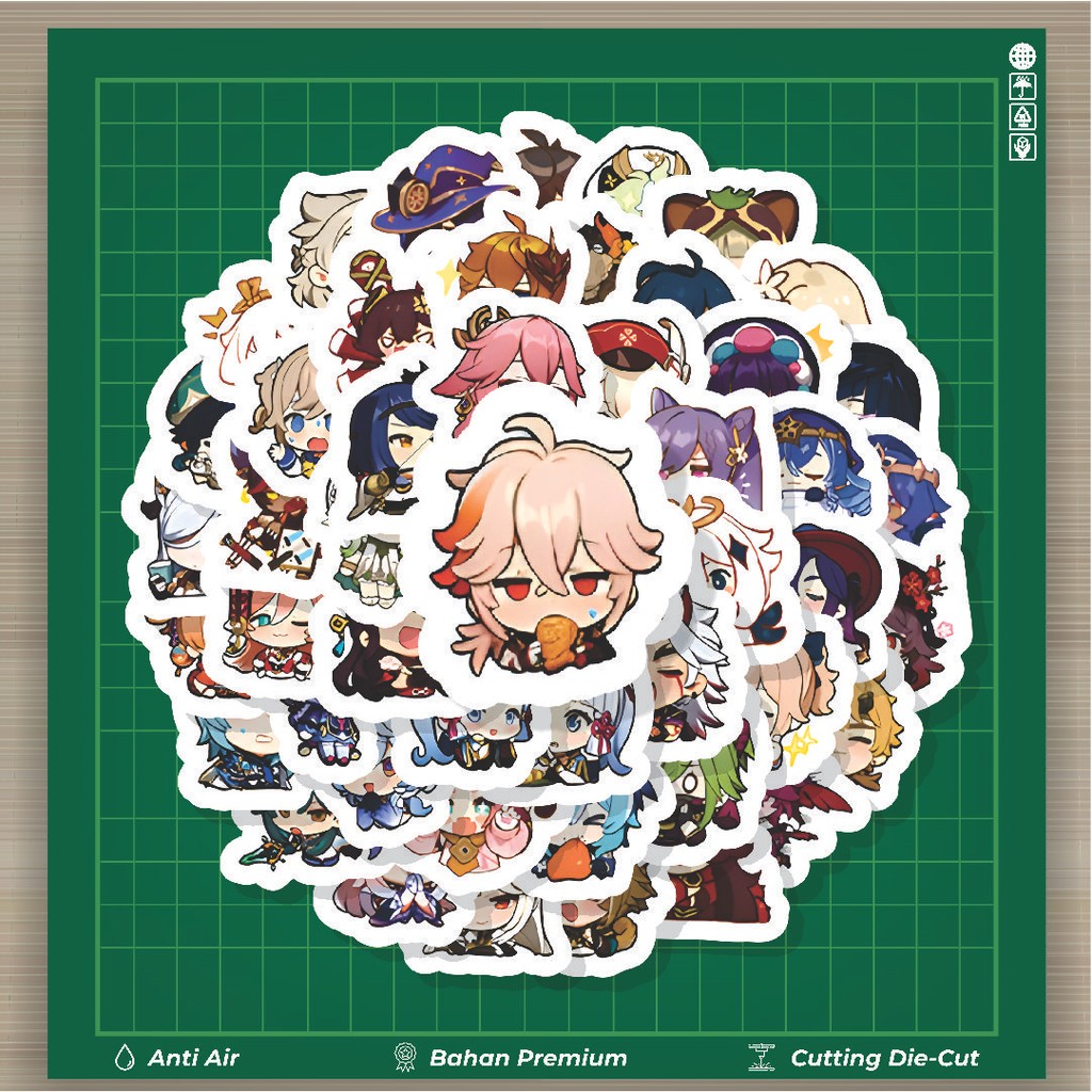 

HOT 50 PCS STIKER Stiker Anime Kawaii Genshin Impact Stiker Fashion Cars Decal Dingin Kartu Album Custom Vinyl Anti Air- Sticker Aesthetic Buku Journal Koper Casing HP Tablet Laptop Helm Motor Botol Minum